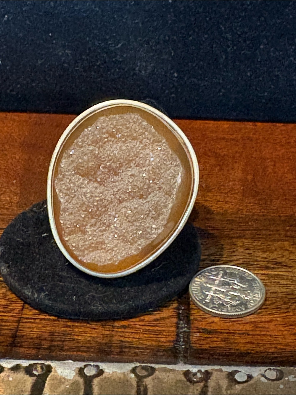 Stone Look Adjustable Statement Ring - Picture 3 of 3